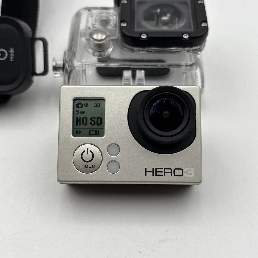 GoPro Hero 3 Silver Camera W/ Extras Remote And Water Case